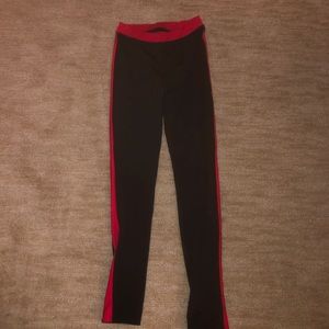 Black and red leggings